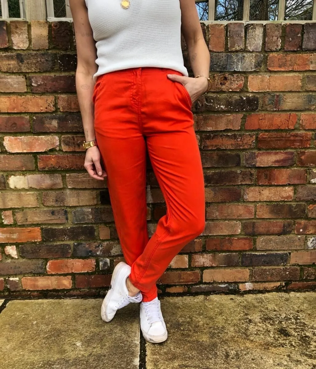 Orange Tencel Trousers Seconds