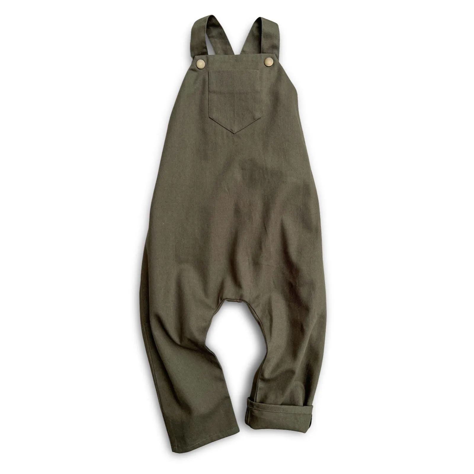 Organic River Rock Twill Overalls