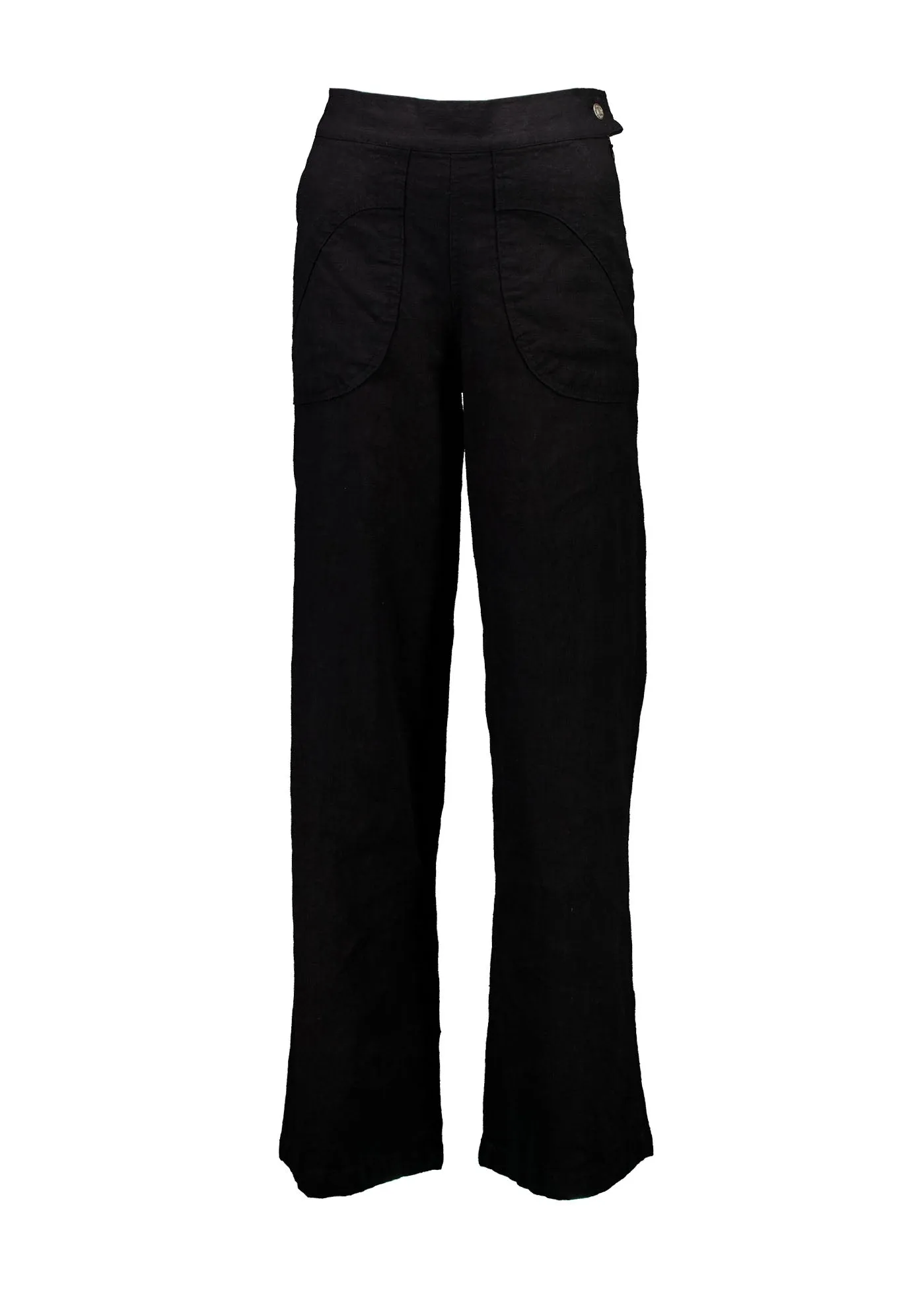 Peggy Long Pants Lino Black in Linen