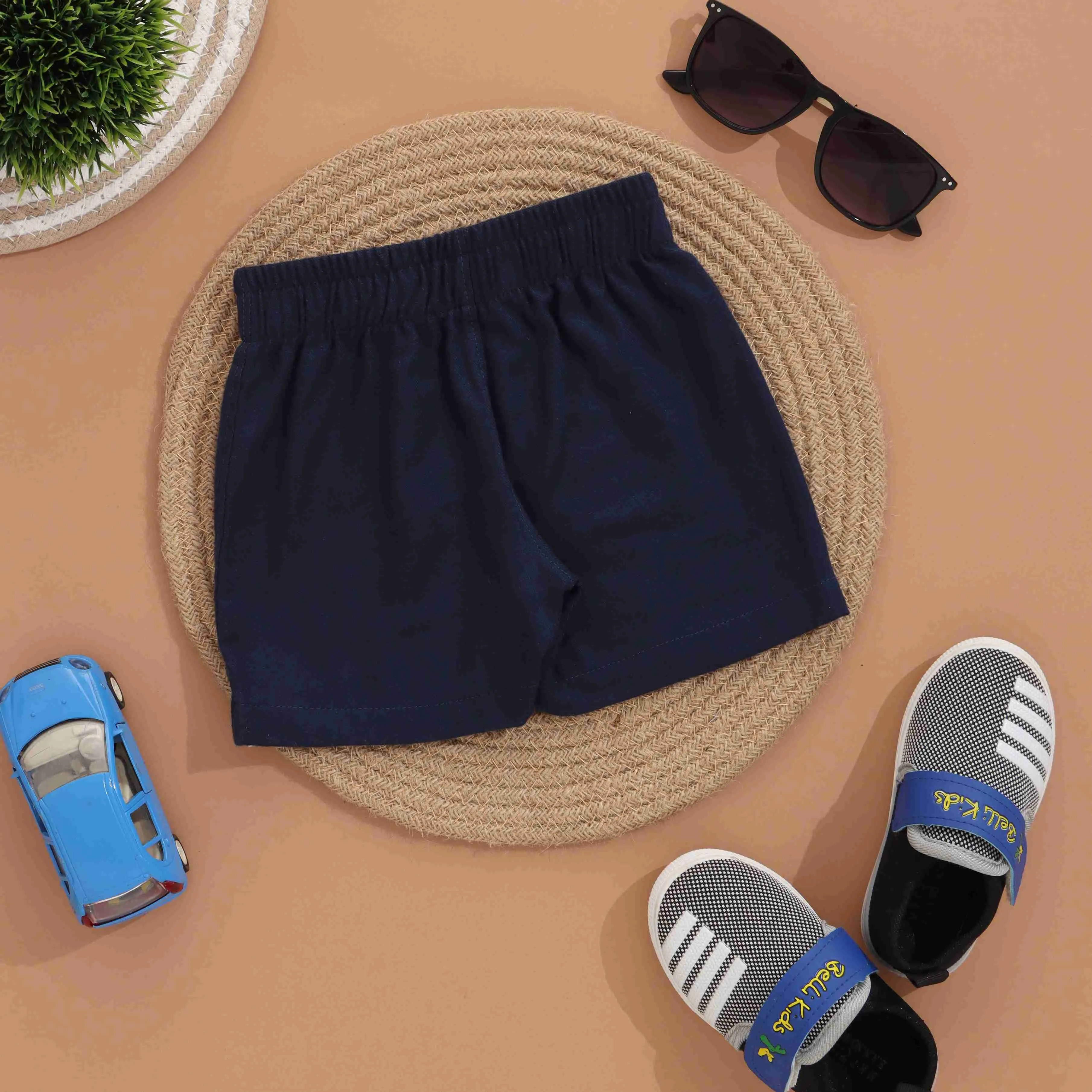 Playful Boys Comfortable Cotton Shorts - Essential Basics