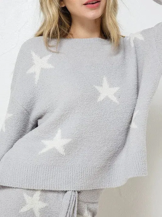 Playful Stars Long Sleeve Top and Short Set