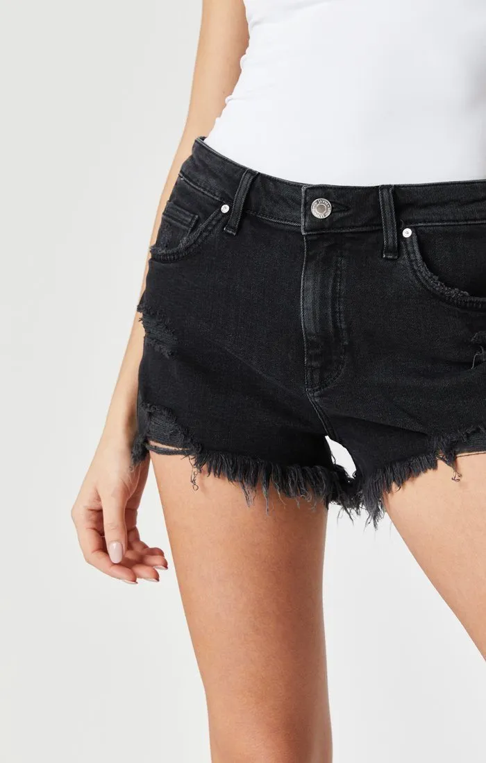 ROSIE BOYFRIEND SHORT IN SMOKE RIPPED 90'S