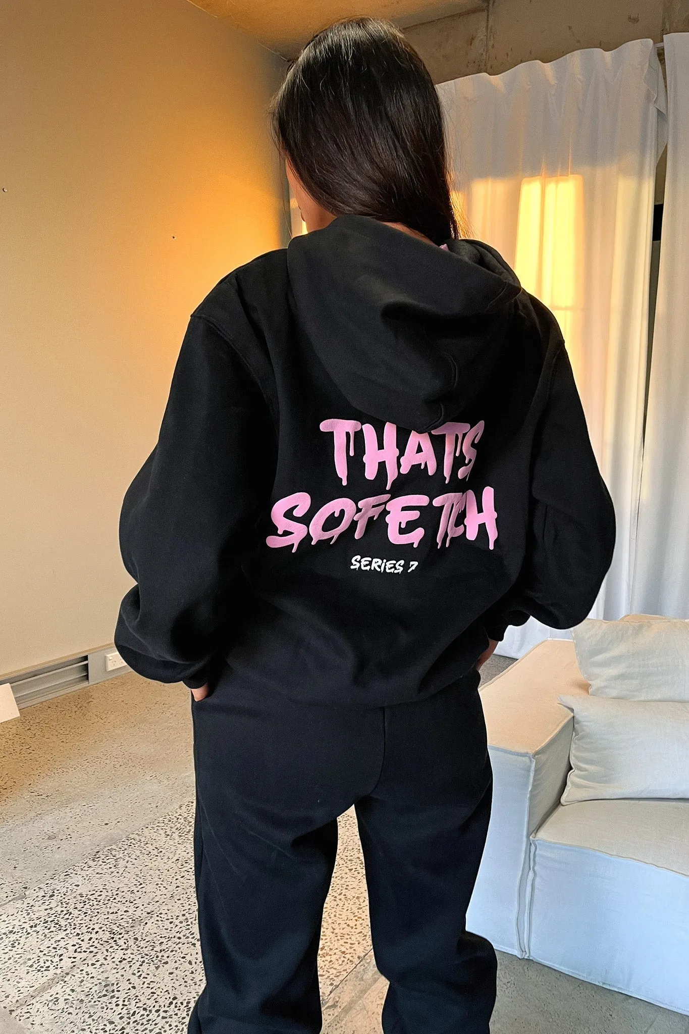 Series 7 Sweatpants - Black/Pink