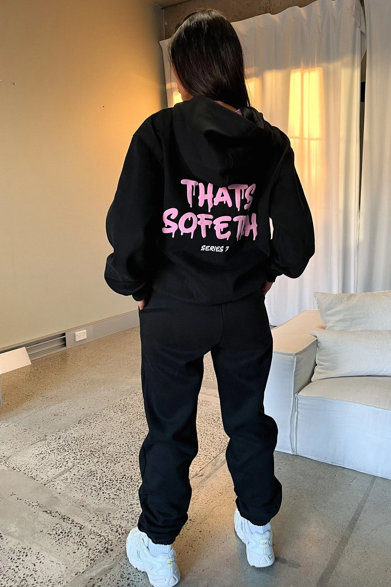 Series 7 Sweatpants - Black/Pink