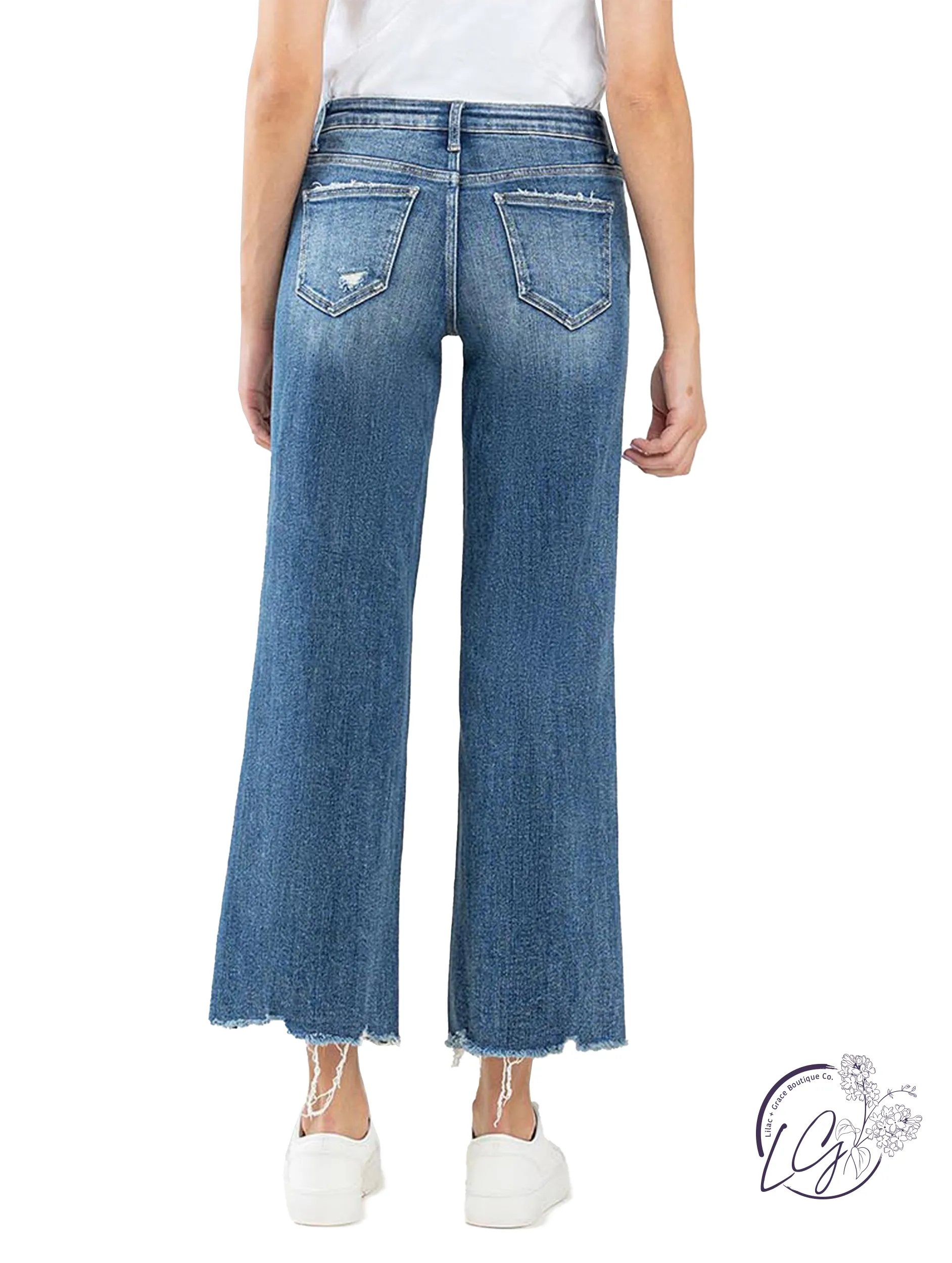 Shannon Mid-Rise Wide Leg Jeans By Vervet