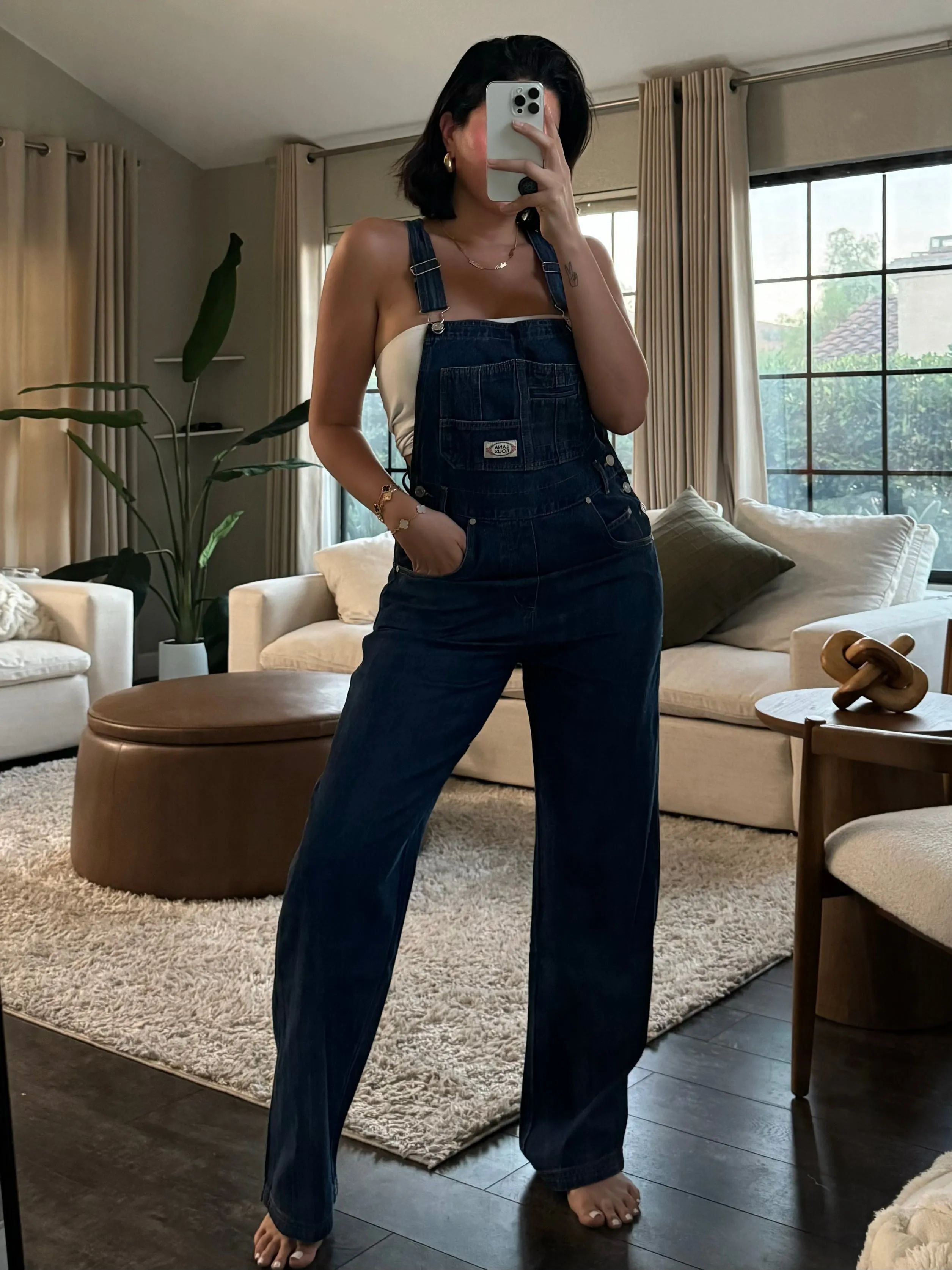 Sofia Overalls (Dark Denim)