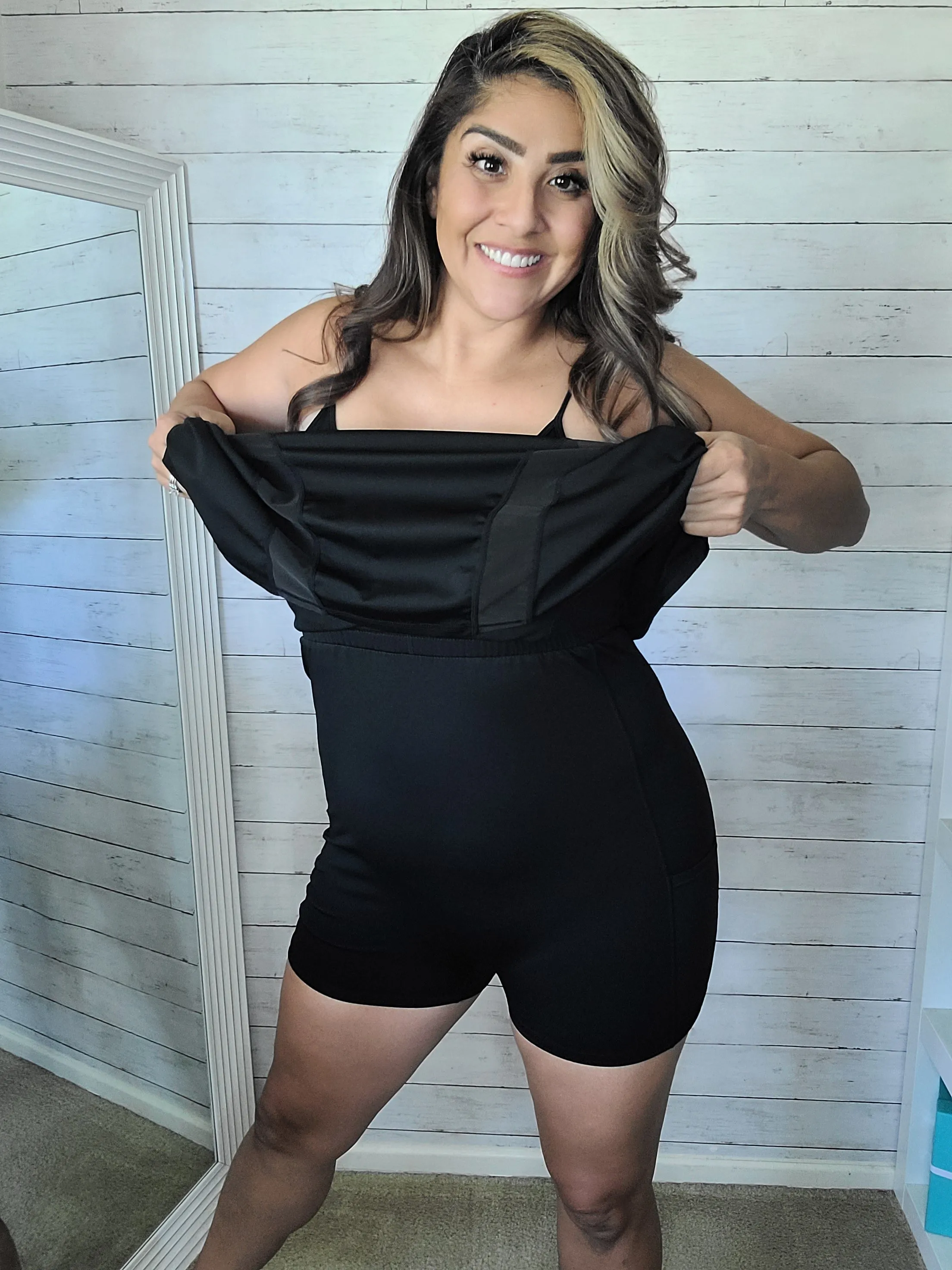 Sporty Black Dress with Built in Shorts