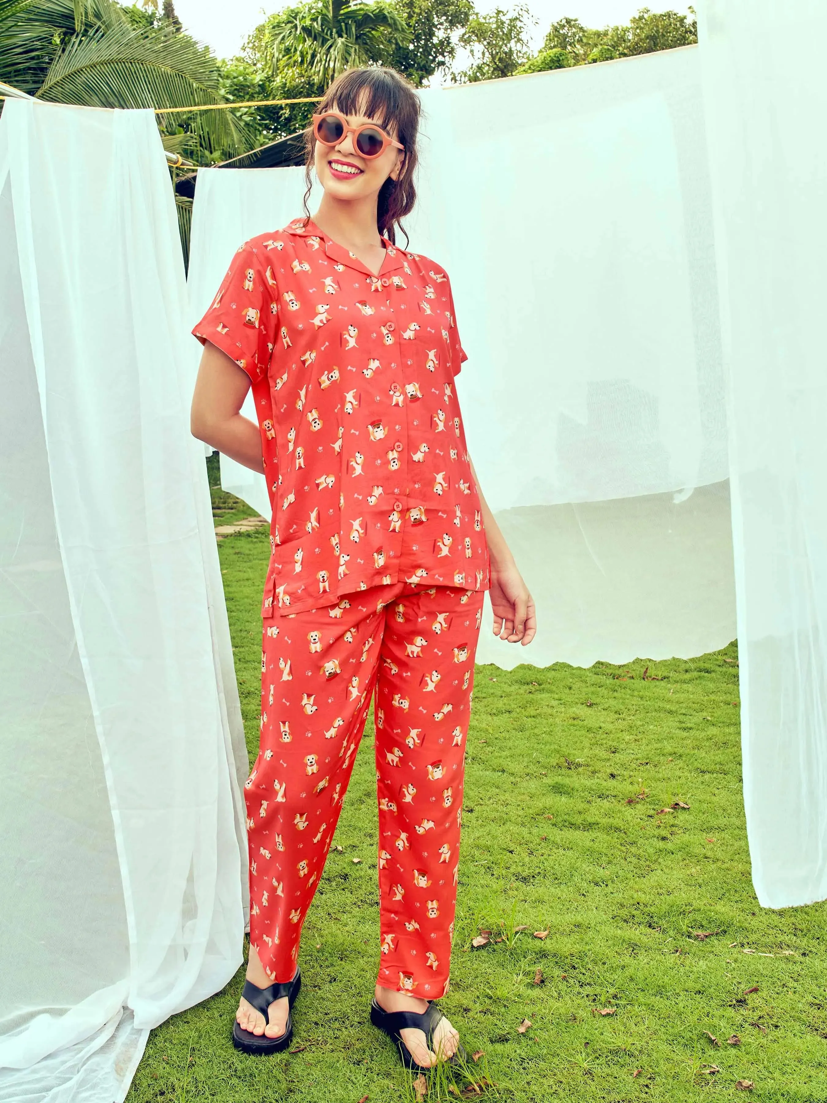 Velure Cotton Printed Nightsuit