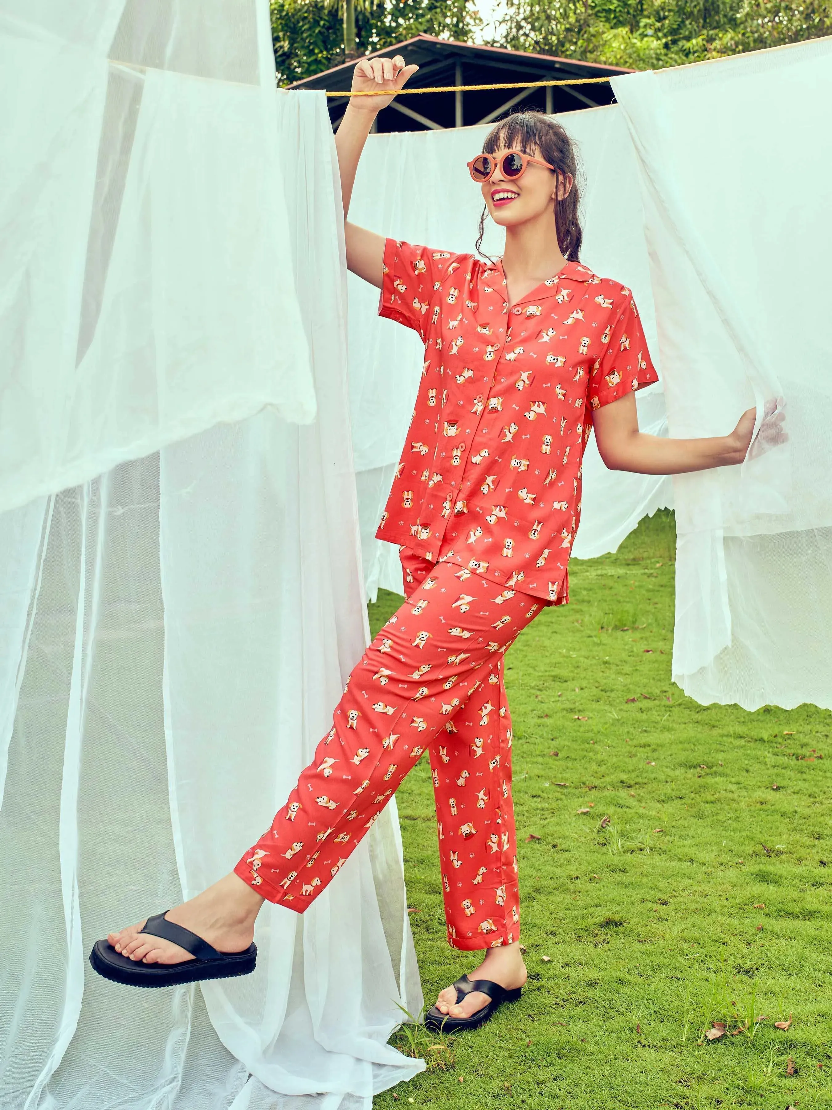 Velure Cotton Printed Nightsuit