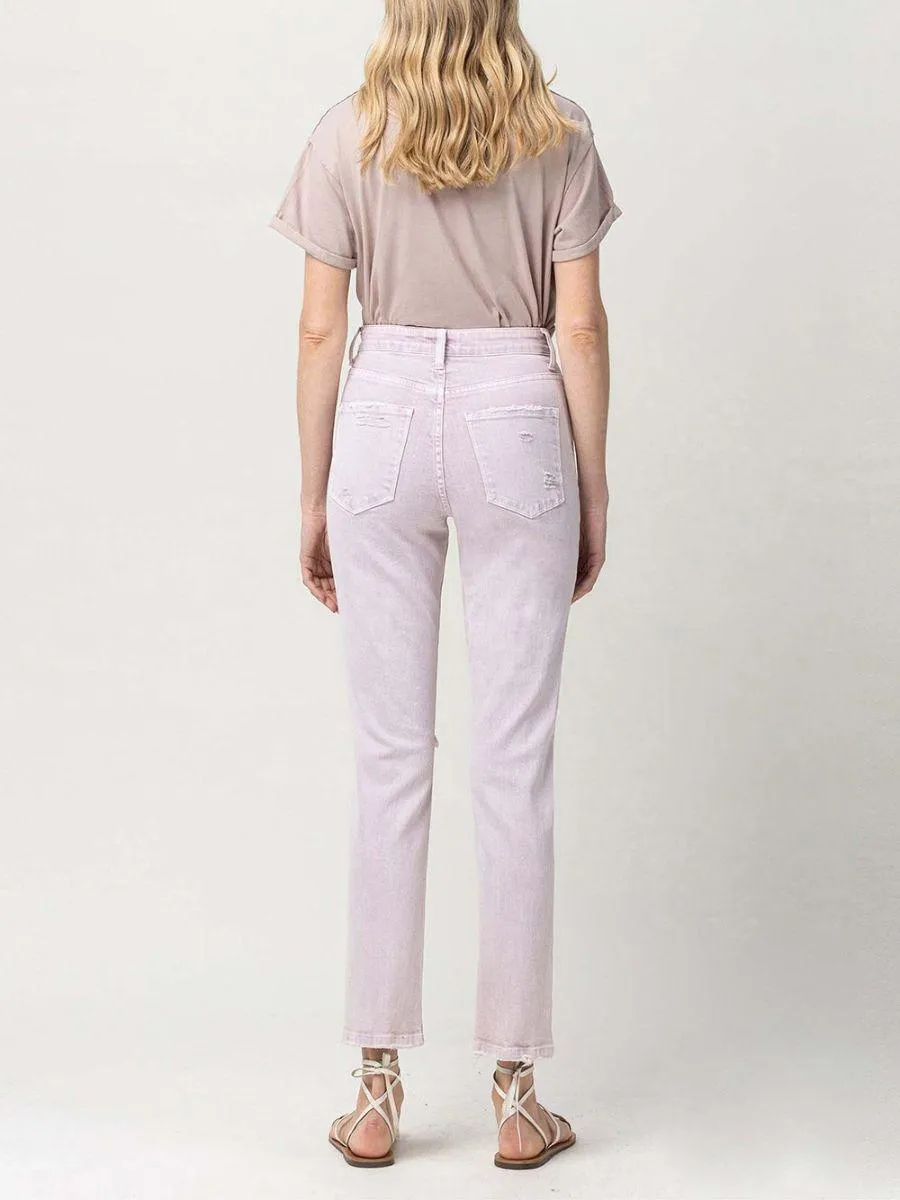 VERVET By Flying Monkey Like a Violet High Waisted Cropped Mom Jeans