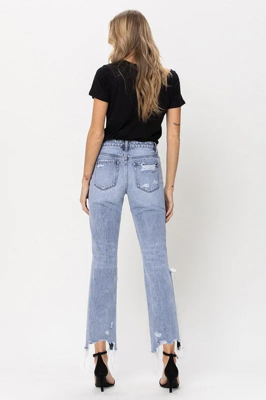 Vervet Super High Rise 90's Straight Crop Jeans