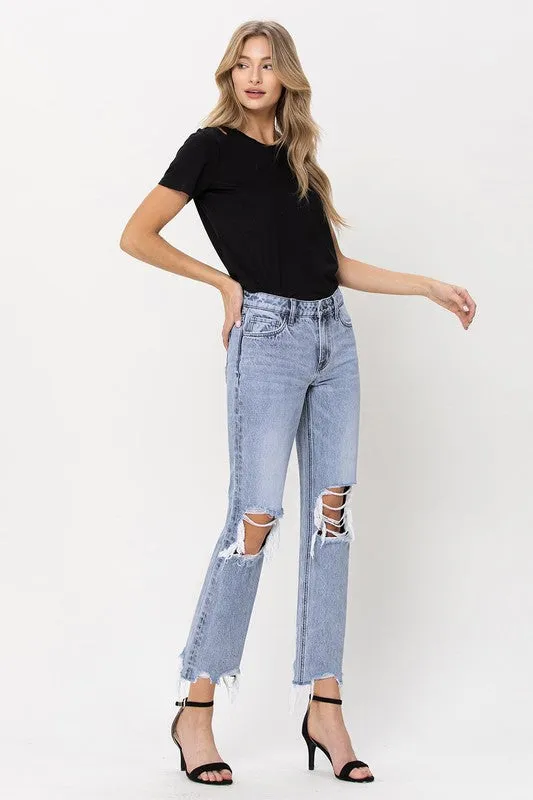 Vervet Super High Rise 90's Straight Crop Jeans