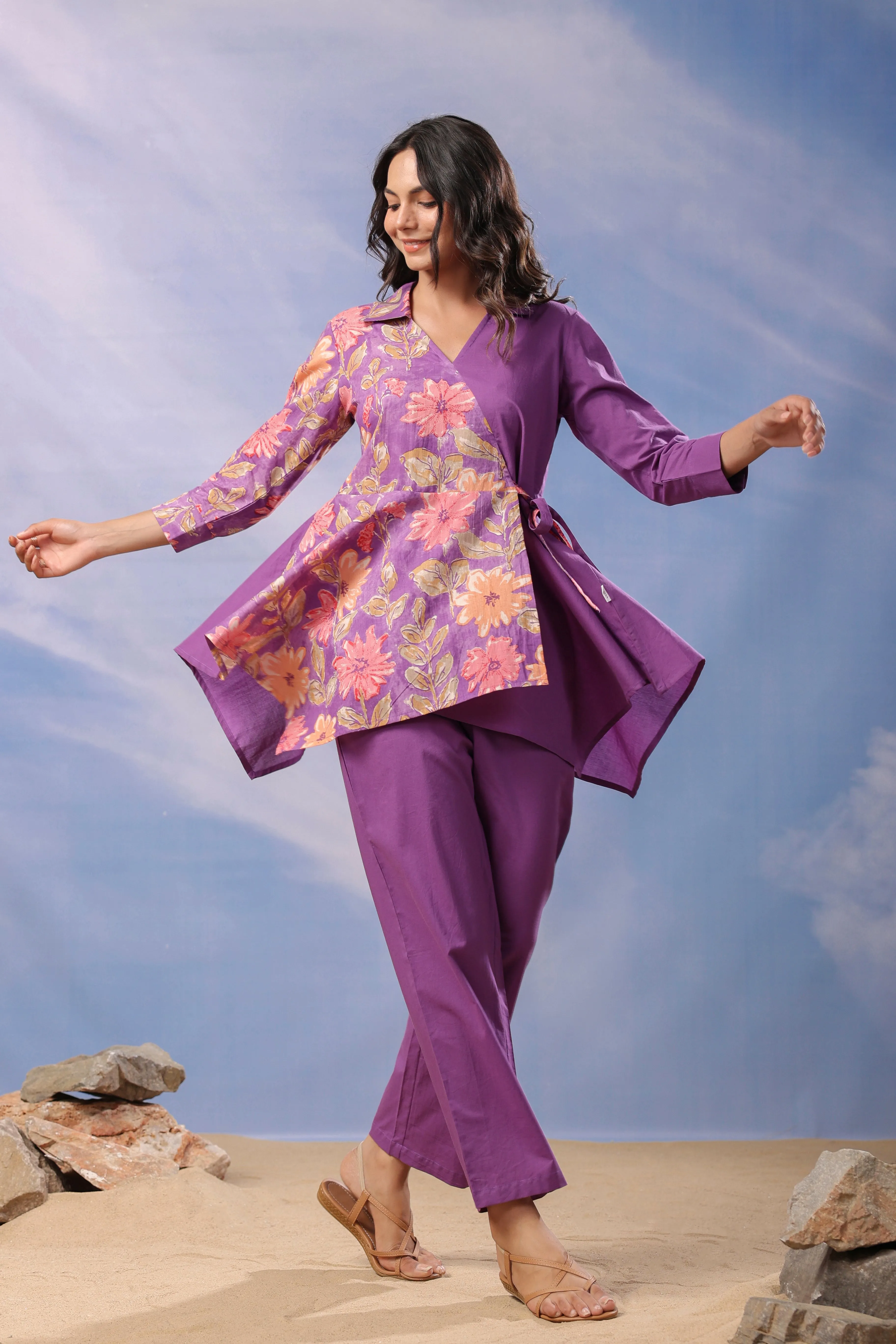 Vibrant Orchid Cotton Co Ord Set