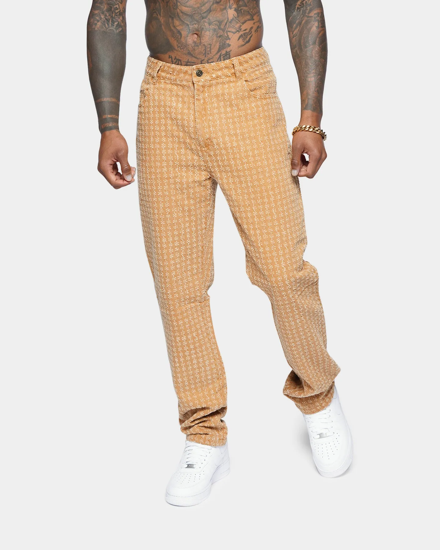 XXIII Nikhil Jacquard Jeans Toffee